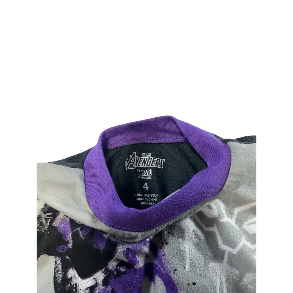 Marvel Avengers Black Panther Warrior King Boys Size 4 Pajama Top
